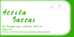 attila vattai business card